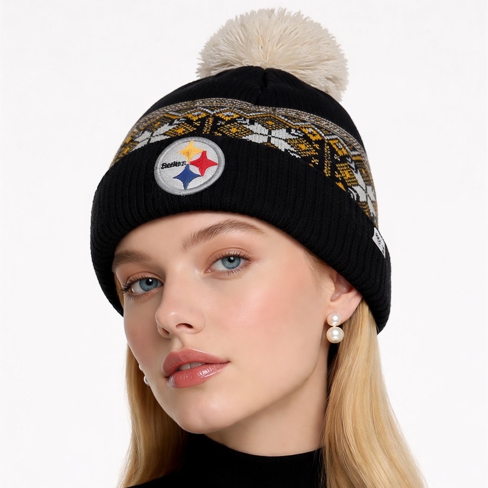 NFL Pittsburgh Steelers Black and Yellow Knit Beanie new with tag